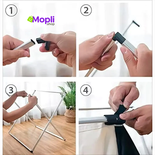 Cesto triple plegable para ropa sucia – Separa y organiza fácilmente