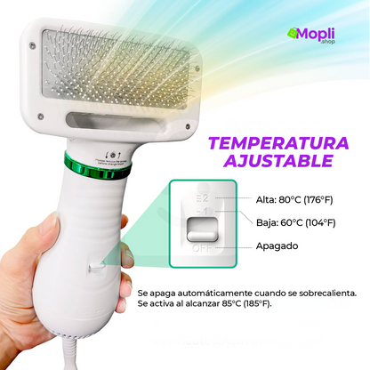 Cepillo Secador 2 en 1 Mascotas - Perros y Gatos