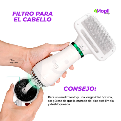 Cepillo Secador 2 en 1 Mascotas - Perros y Gatos
