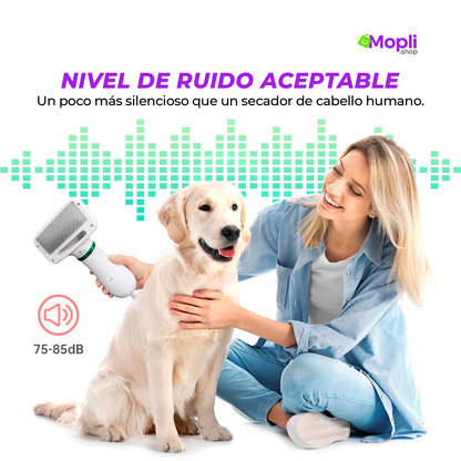 Cepillo Secador 2 en 1 Mascotas - Perros y Gatos
