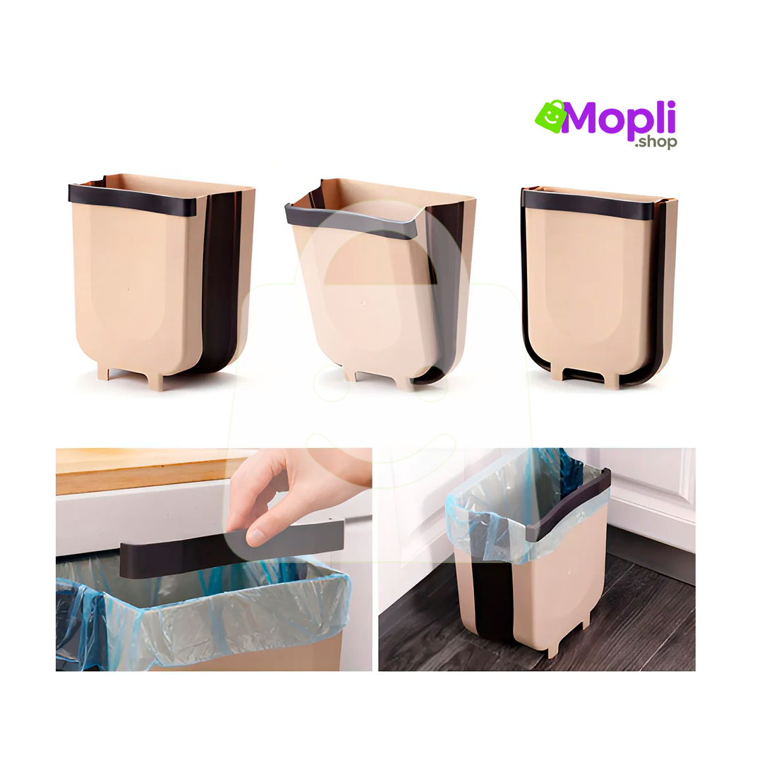Basurero Plegable Multifuncional de 8L – Ahorra Espacio