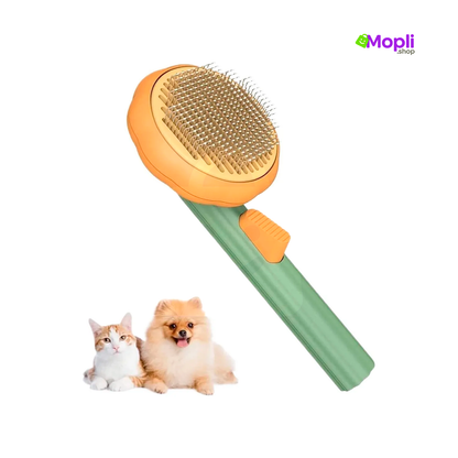 Cepillo Automático Mascotas con Botón Expulsor