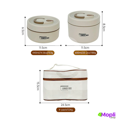 Lunch Box Premium – Lonchera Térmica de Acero Inoxidable y Antiderrames