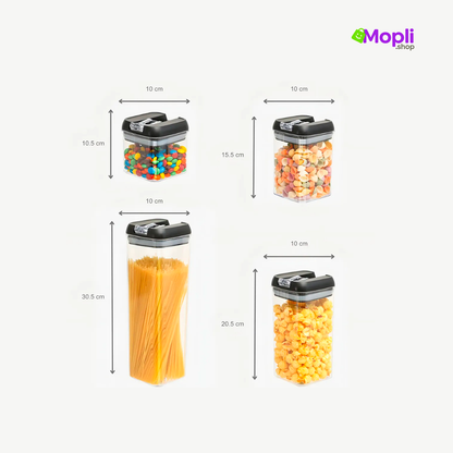 Set de 7 Recipientes Herméticos de Almacenamiento