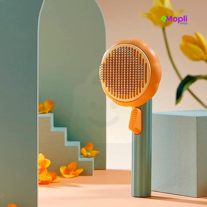 Cepillo Automático Mascotas con Botón Expulsor