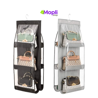 Organizador de bolsos para armario – 8 bolsillos resistentes y prácticos